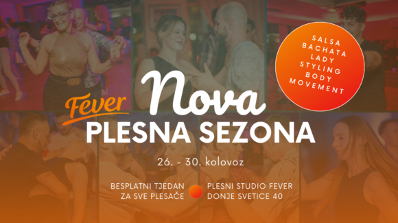 NOVA PLESNA SEZONA – besplatni tjedan za tečajeve salse i bachate (26. – 30.8.2024.)