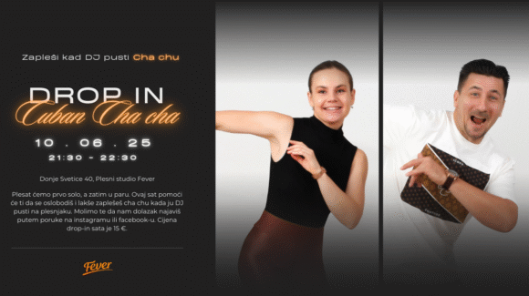 Zapleši kad DJ pusti cha chu – DROP IN Cuban Cha cha 10.6. od 21:30 do 22:30
